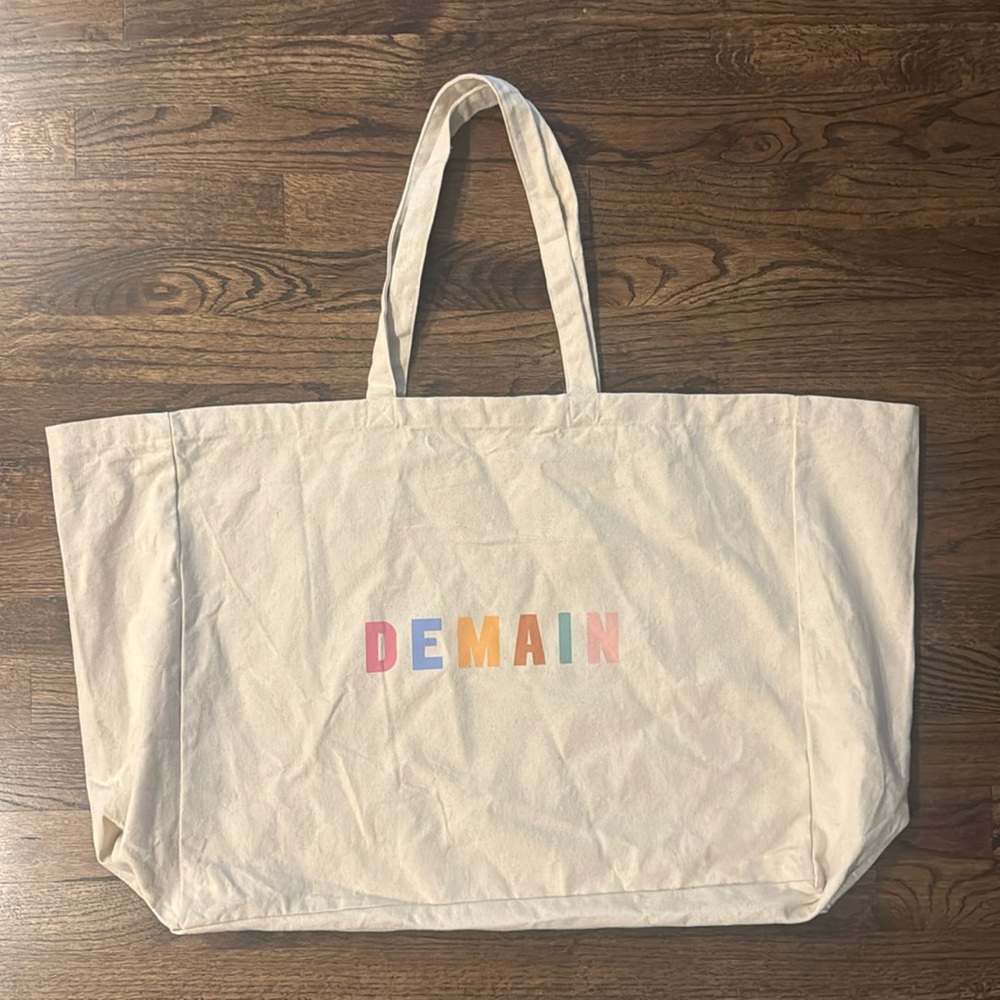 Sézane Canvas Demain Maxi Tote Bag Extra Large